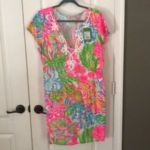 Lilly Pulitzer Brewster dress in Lovers coral